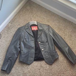 Leather blazer
